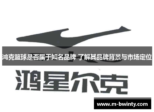 鸿克篮球是否属于知名品牌 了解其品牌背景与市场定位