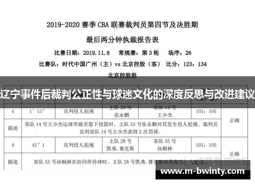 辽宁事件后裁判公正性与球迷文化的深度反思与改进建议