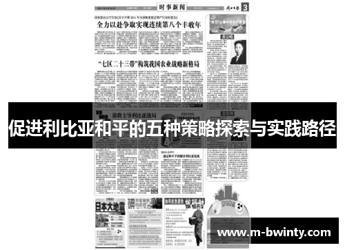 促进利比亚和平的五种策略探索与实践路径